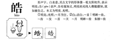 皓意思名字|皓字取名的寓意和象征